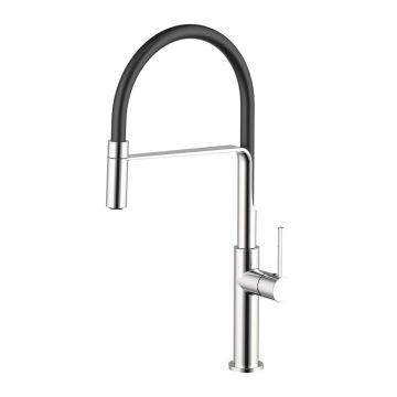 Teorema - Drezová batéria stojánková so silikónovým ramenom, chróm 17523