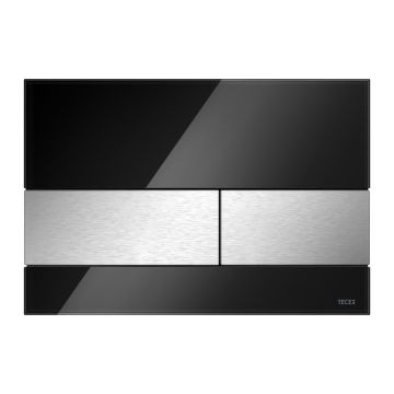 TECEsquare - Ovládacie tlačidlo, čierne sklo/brúsená nerezová oceľ 9240806