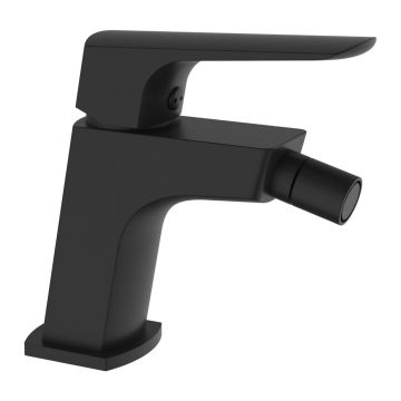 Teorema Edge - Bidetová batéria s odtokovou súpravou Push-Open, čierna matná 8E401BB