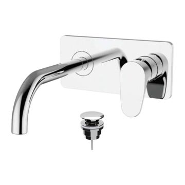 Teorema Tag- Umývadlová batéria pod omietku, komplet, výtok 210 mm, výpusť CLICK chróm 8L312