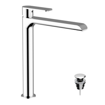 Teorema XS - Umývadlová batéria stojanková s výpusťou Click-Clack, výška 245 mm, chróm 8X370