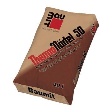 Baumit Termo malta 50 – Tepelnoizolačná murovacia malta pre tepelnoizolačné tehly - 40 l