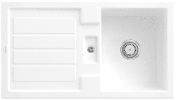 Villeroy & Boch Flavia 50 - Keramický vstavaný drez 900x510 mm, alpská biela CeramicPlus 330501R1