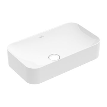 Villeroy & Boch Finion - Umývadlová misa 600x350 mm, bez prepadu, alpská biela CeramicPlus 414361R1