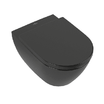 Villeroy & Boch Subway 2.0 - Závesné WC, Rimless, Ebony CeramicPlus 5614R0S5