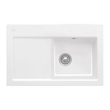 Villeroy & Boch Subway 45 - Keramický vstavaný drez 780x510 mm, alpská biela CeramicPlus 671401R1