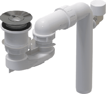 Villeroy Boch - Krytka odpadu a prepadu, čierna matná (pre vaňu bez napúšťania) U90957033