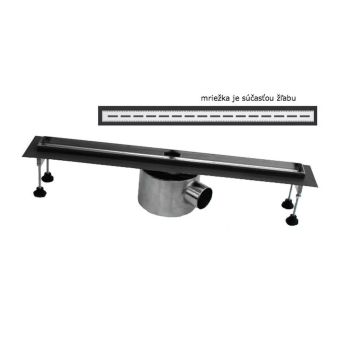 Sprchový žľab SLOT s horizontálnou prírubou, 110 cm