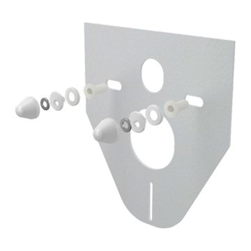 AlcaPlast M910 - Izolačná doska pre závesné WC a bidet s príslušenstvom a krytkou (biela)