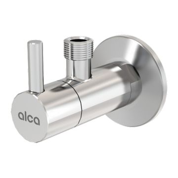 AlcaPlast ARV001 - Ventil rohový s filtrom 1/2" × 3/8", guľatý, chróm-lesk
