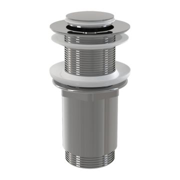 AlcaPlast A394 - Výpusť umývadlová CLICK/CLACK G 5/4" bez prepadu, malá zátka, kov, chróm-lesk