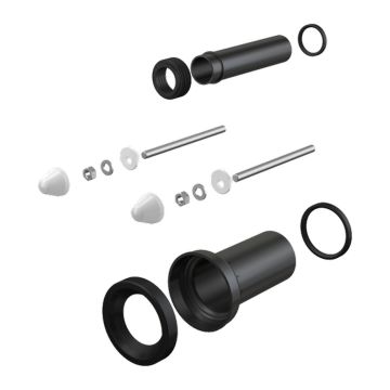 AlcaPlast M900 - Pripojovacia sada k závesnej WC mise so závitovými tyčami, DN 90, dĺžka 200 mm, PP, biela