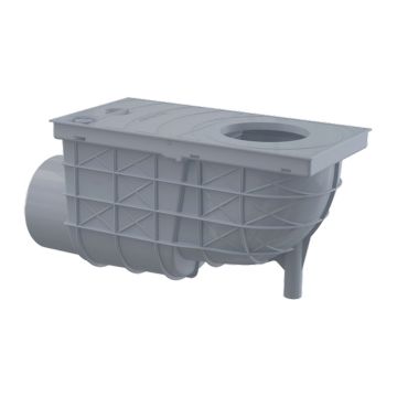 AlcaPlast AGV3S - Univerzálny lapač strešných splavenín 300×155/110 mm bočná, šedá