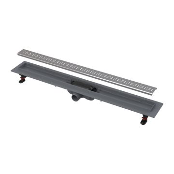 AlcaPlast APZ9-650M - Podlahový žľab s okrajom pre perforovaný rošt