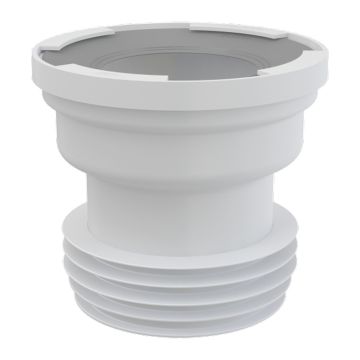 AlcaPlast A991 - Dopojenie k voľne stojacej WC mise, priame, 110 mm, dĺžka 125 mm, PP, biele