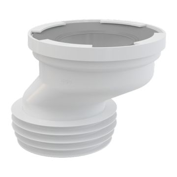 AlcaPlast A991-40 - Dopojenie k voľne stojacemu WC, excentrické 40 mm, 110 mm, dĺžka 125 mm, PP, biele