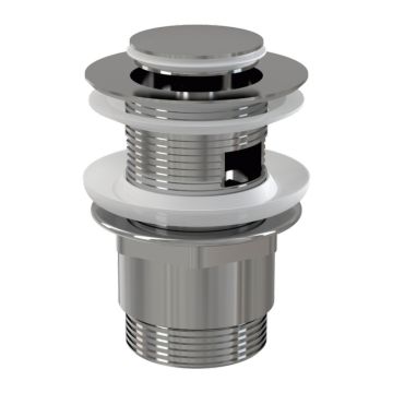AlcaPlast A39 - Výpusť umývadlová CLICK/CLACK G 5/4" s prepadom, malá zátka, kov, chróm-lesk