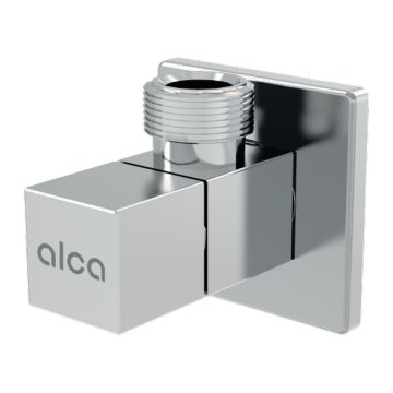 AlcaPlast ARV004 - Ventil rohový 1/2" × 1/2", hranatý, chróm-lesk