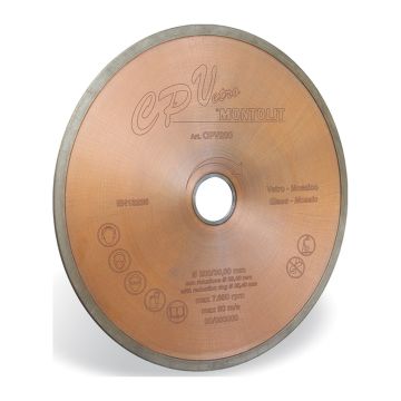 Montolit CPV250 – Diamantový kotúč na sklo a sklenené dlaždice, celoobvodový, mokré rezanie, 250mm