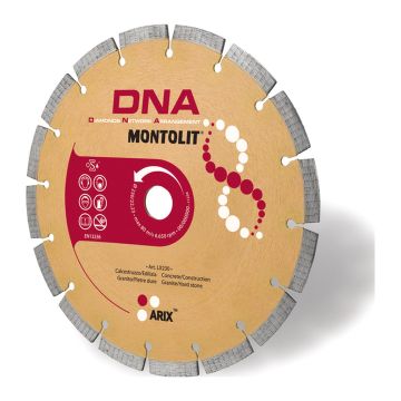 Montolit LX250 – Segmentový diamantový kotúč DNA na stavebné materiály, Ø250mm, mokré/suché rezanie