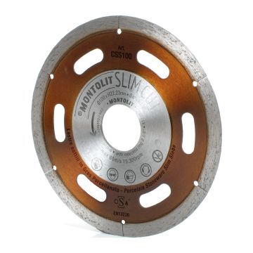 Montolit CSS100 – Diamantový kotúč, celoobvodový, ultratenký 1,0mm, 100mm, mokré/suché rezanie, na jemnú a tvrdú keramiku