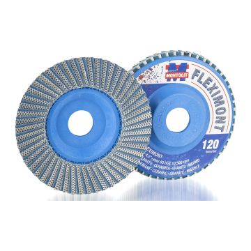 Montolit FLEXIMONTGM – Diamantový lamelový brúsny kotúč, medium (zrno 120), Ø115×22,2mm