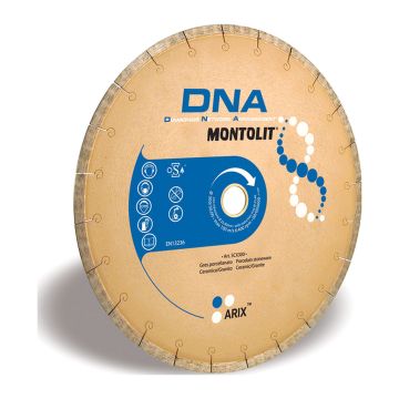 Montolit SCX300 – Diamantový kotúč celoobvodový DNA na najtvrdšiu keramiku, slinutú dlažbu, kameň a liaty čadič (EUTIT), mokrý rez, Ø300mm