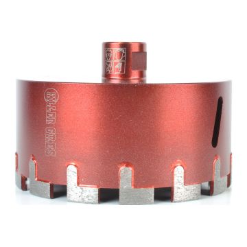 Montolit FT-S120 – Diamantová korunka Killer na suché vŕtanie, na uhlovú brúsku, keramika/slinutá dlažba (gres)/kameň, Ø120mm